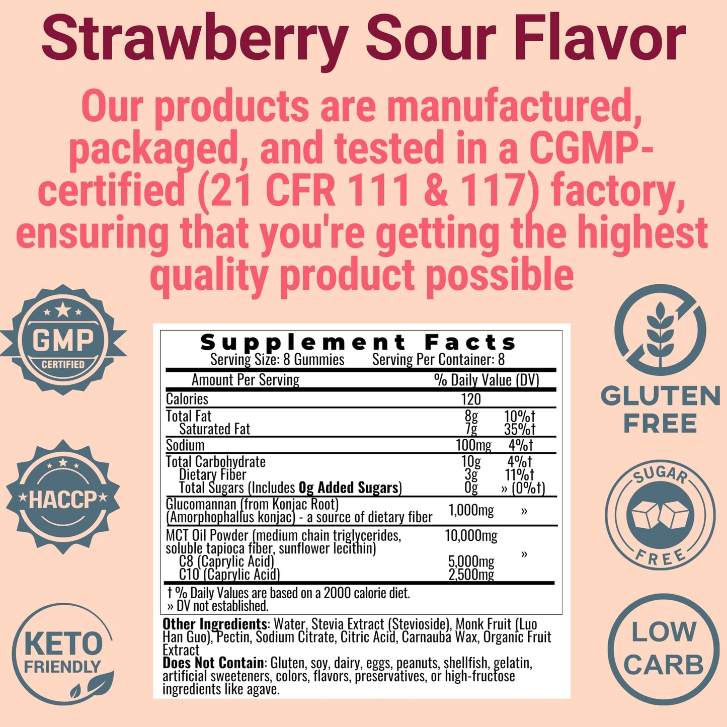 High-Fiber Keto Snacks - Gluten Free, No Sugar, Low Carb | Collagen Protein Gummies