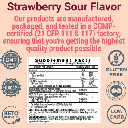 High-Fiber Keto Snacks - Gluten Free, No Sugar, Low Carb | Collagen Protein Gummies
