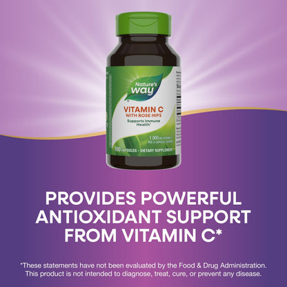 Nature's Way Vitamin C with Rose Hips - 1000 mg Immune Support (2-Pack)