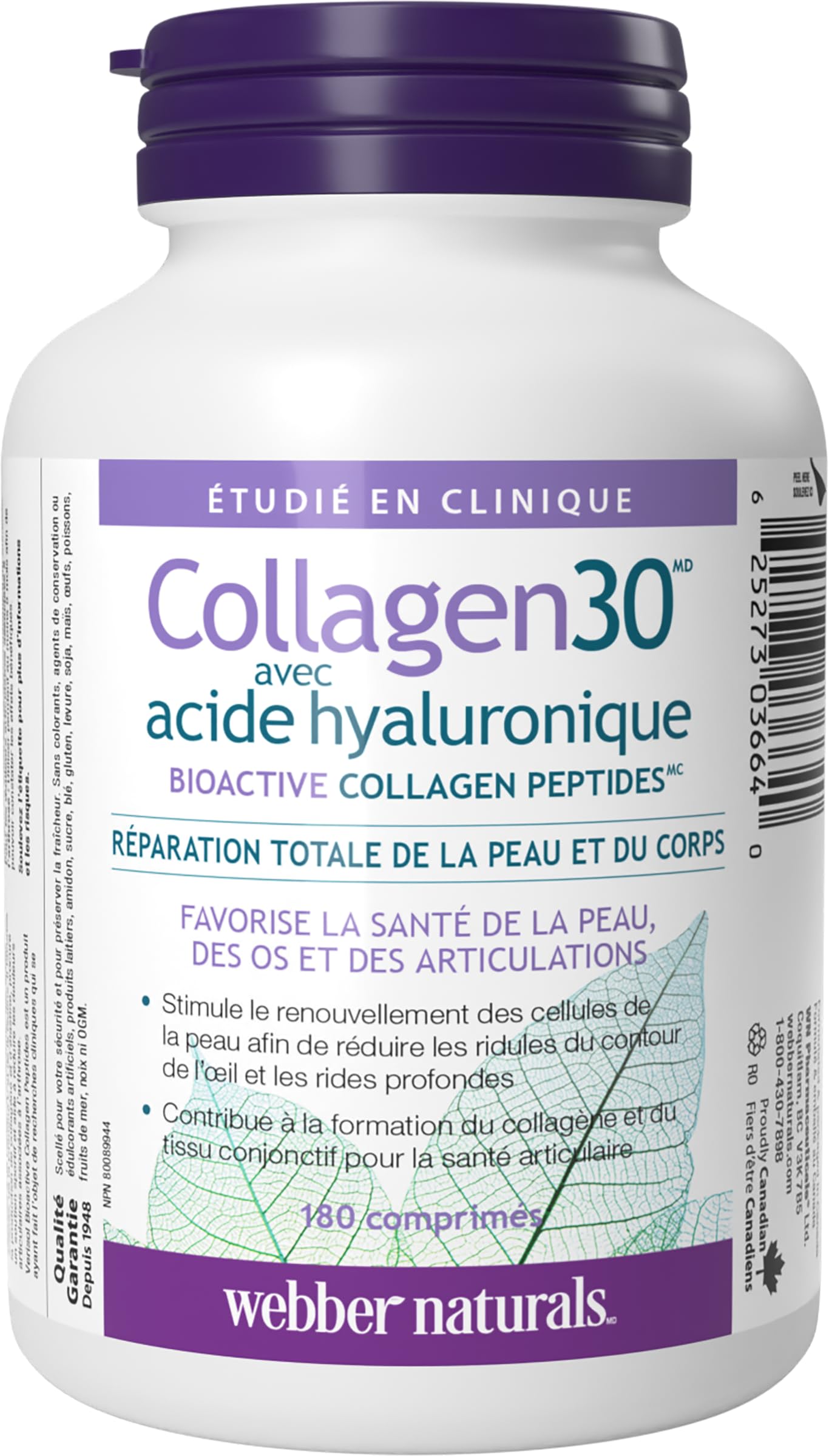 Webber Naturals Collagen30 with Hyaluronic Acid – 180 Tablets