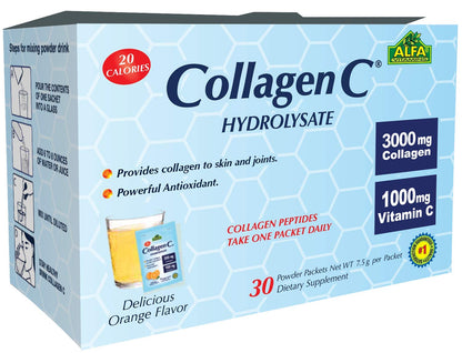 CollagenC Collagen Peptides Hydrolysate – 30 Sachets | Immune, Skin, Hair, Nails & Joints