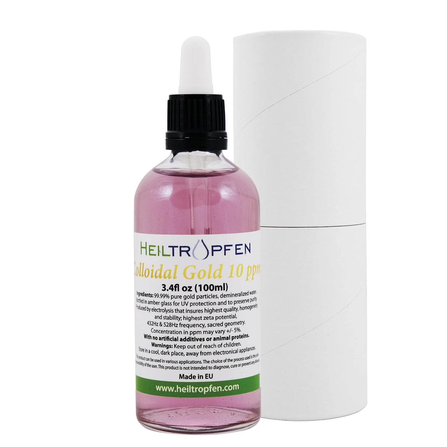 Colloidal Gold 10 ppm – 100 ml (3.4 fl oz) | Heiltropfen®