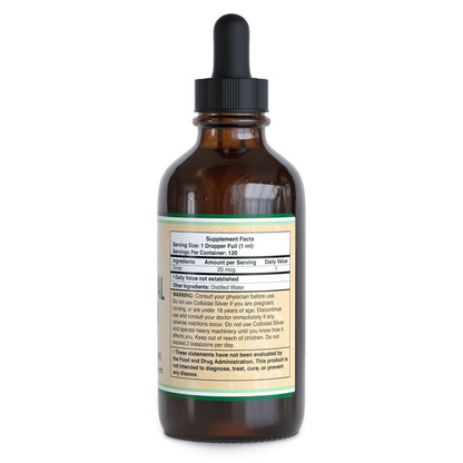 Colloidal Silver Liquid 20 PPM - 4 Fl Oz (Pack of 2) | Double Wood Supplements
