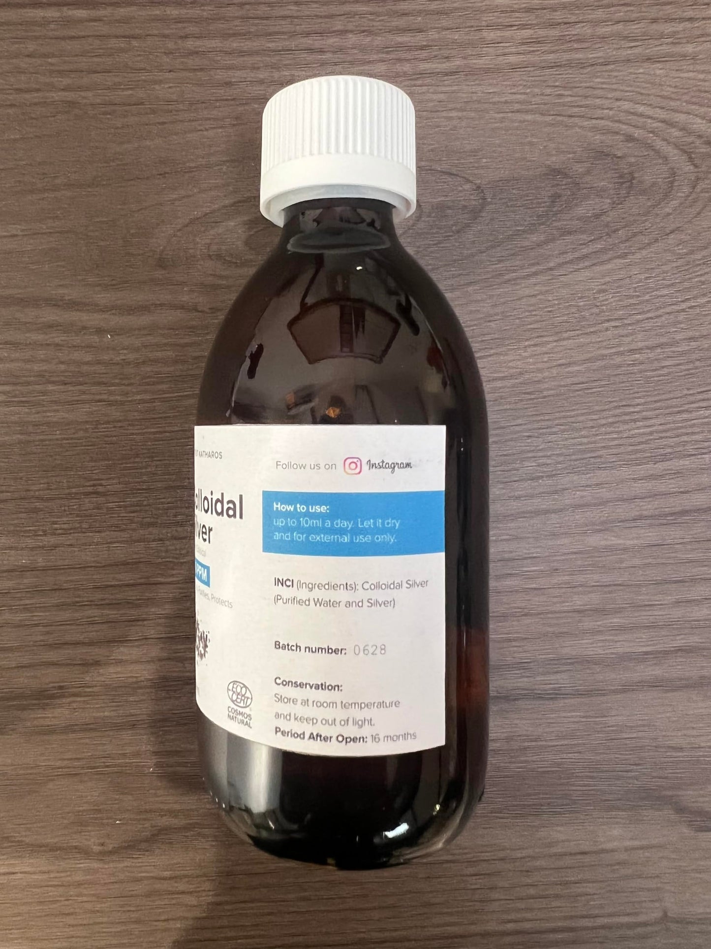 Colloidal Silver Liquid 10 fl oz & Spray | Bioactive Hydrosol Silver Water 40 PPM