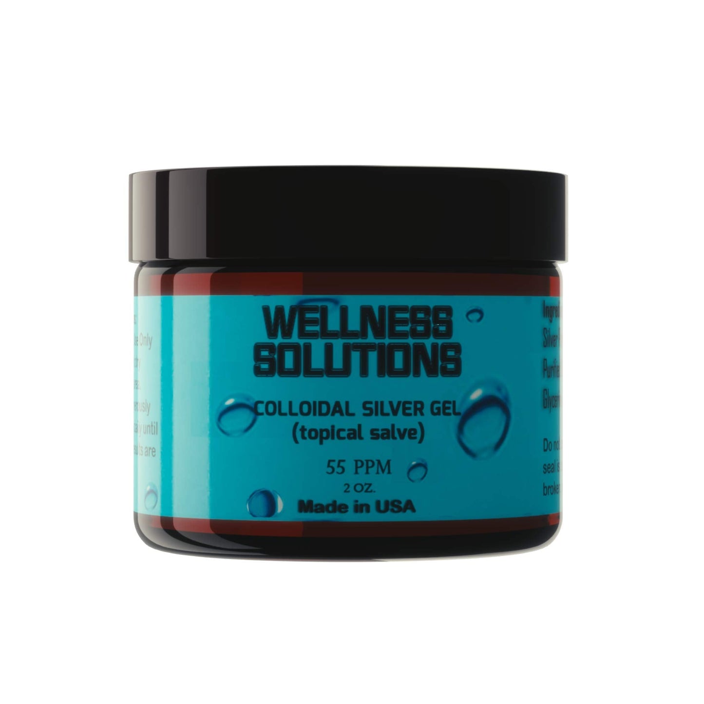 Colloidal Silver Gel 2 oz – Vegan & Gluten Free | Wellness Solutions Topical Gel