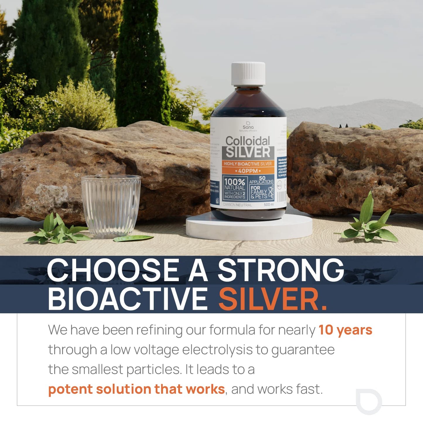 Colloidal Silver Liquid 32 oz - 30 PPM | Bioactive Hydrosol Silver Water