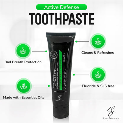 Colloidal Silver Toothpaste with Coral Calcium & Xylitol - Refresh Mint 3.4oz