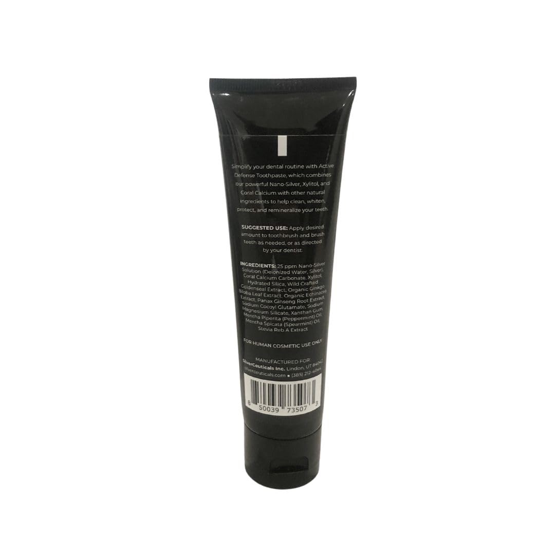 Colloidal Silver Toothpaste with Coral Calcium & Xylitol - Refresh Mint 3.4oz