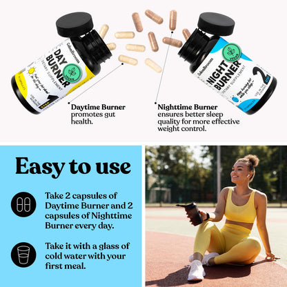 ColonBroom Day & Night Burner – 60 Vegan Capsules (Women & Men)