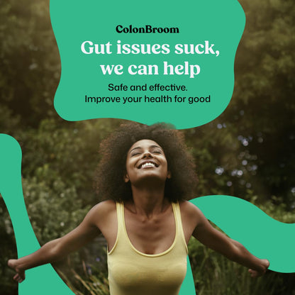 ColonBroom Psyllium Husk Powder - Bloating Relief & Digestive Health (2 Pack)
