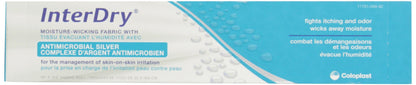 Coloplast InterDry Ag Roll 10 x 144 — Sterile Moisture-Wicking Fabric with Silver