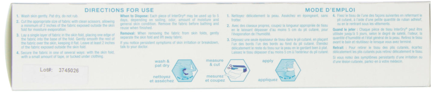 Coloplast InterDry Ag Roll 10 x 144 — Sterile Moisture-Wicking Fabric with Silver