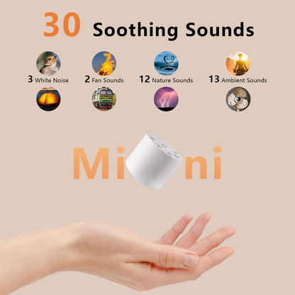 Color Noise Sleep Sound Machine – Portable White Noise with 30 Sounds, 32 Volume Levels, 4 Timers