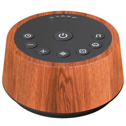 Color Noise Sleep White Noise Sound Machine – 25 Soothing Sounds, 32 Volume Levels, 5 Timers, Wood Finish