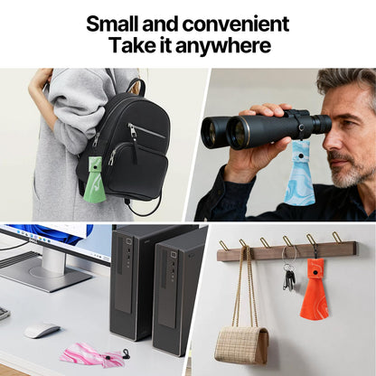 Colorful Glasses Cleaning Cloths - Microfiber Wipes | Portable Keychain Lens Cleaner for Sunglasses & Electronics