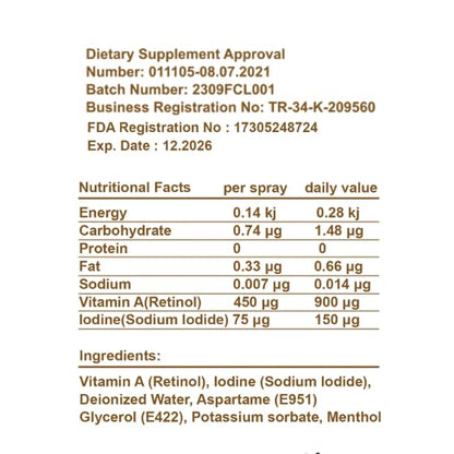 Colorlife Vitamin A + Iodine Spray – Thyroid Support, Energy & Immunity