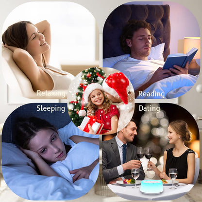 ColorsNoise Sound Machine: 30 Sounds, 12-Color Night Light, Memory Function