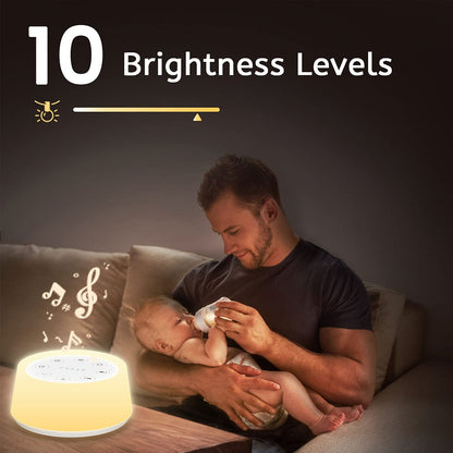 ColorsNoise Sound Machine: 30 Sounds, 12-Color Night Light, Memory Function