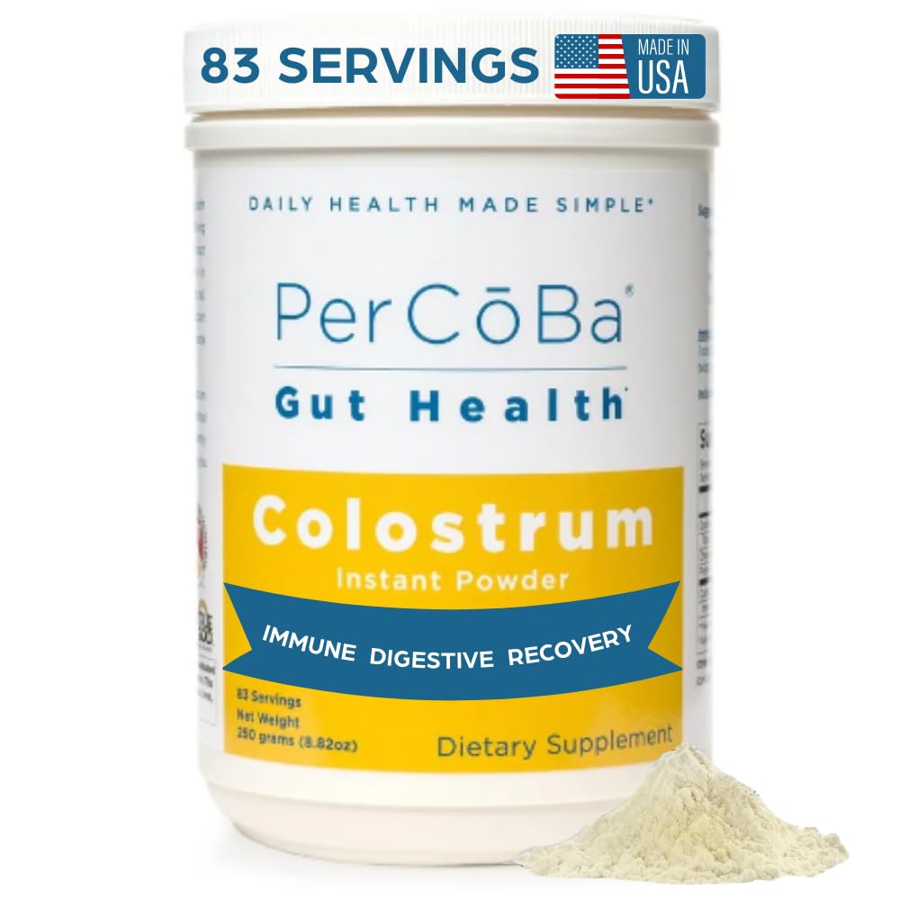 Colostrum Supplement for Gut Health and Immunity - USA Made, 83 Servings