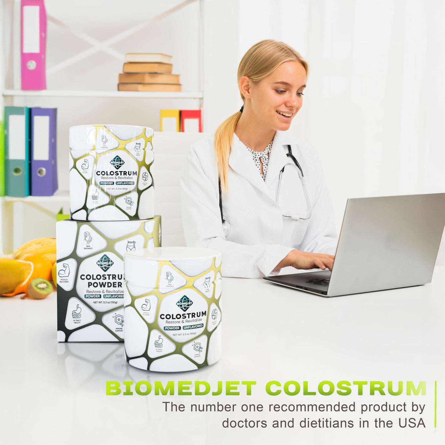 Colostrum Supplement Powder-for Immune Support, Gut Health-Muscle Recovery & Wellness-Natural IgG-Pure Whole Bovine Superfood-Unflavored-75 Servings