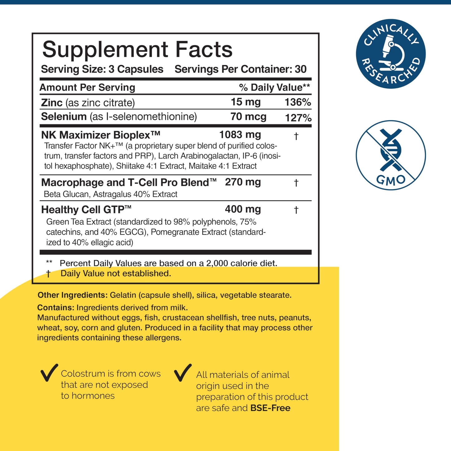Researched Nutritionals Transfer Factor Multi-Immune Support – 90 Capsules