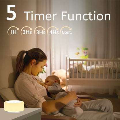 ColourNoise Sound Machine – 12 Night Light Colors, 30 Soothing Sounds, Portable for Home, Travel & Office