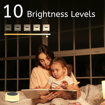 ColourNoise Soother Sleep Sound Machine – 30 Non-Looping Sounds, 12 Night Lights, 5 Timers, Portable