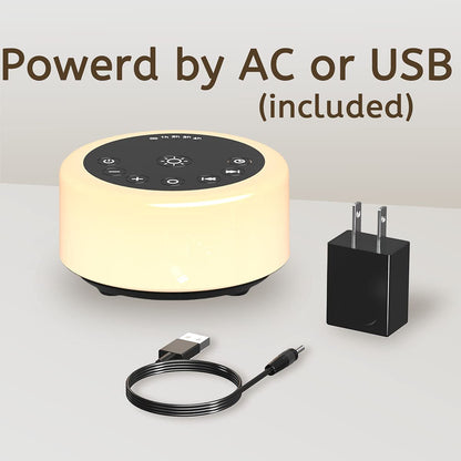ColourNoise Soother Sleep Sound Machine – 30 Non-Looping Sounds, 12 Night Lights, 5 Timers, Portable