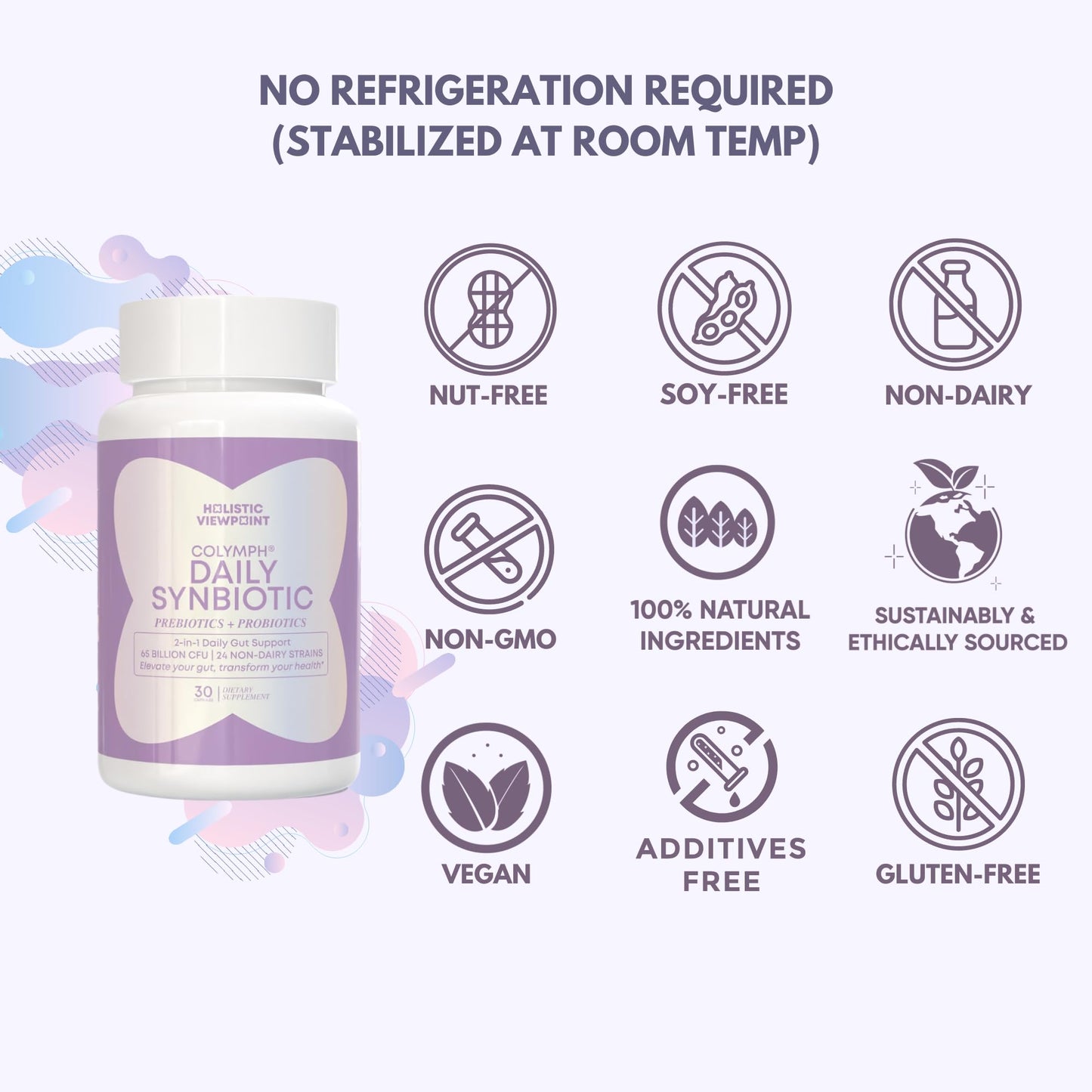 CoLymph Daily Synbiotic Upgraded – 24 Strains, 65B CFU | Non-Dairy, Vegan
