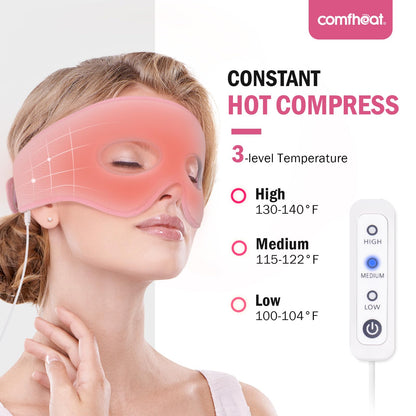 Comfheat Sinus Relief Mask — 3-Setting Face Heating Pad for Sinus Pressure & Congestion