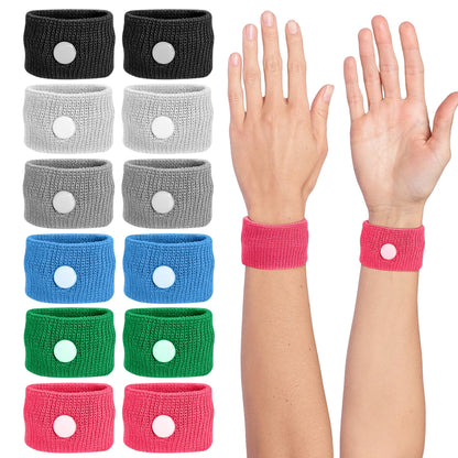 COMFYTHERA Motion Sickness Wristband — Natural Nausea Relief for Travel (6 Pairs, Multicolor)