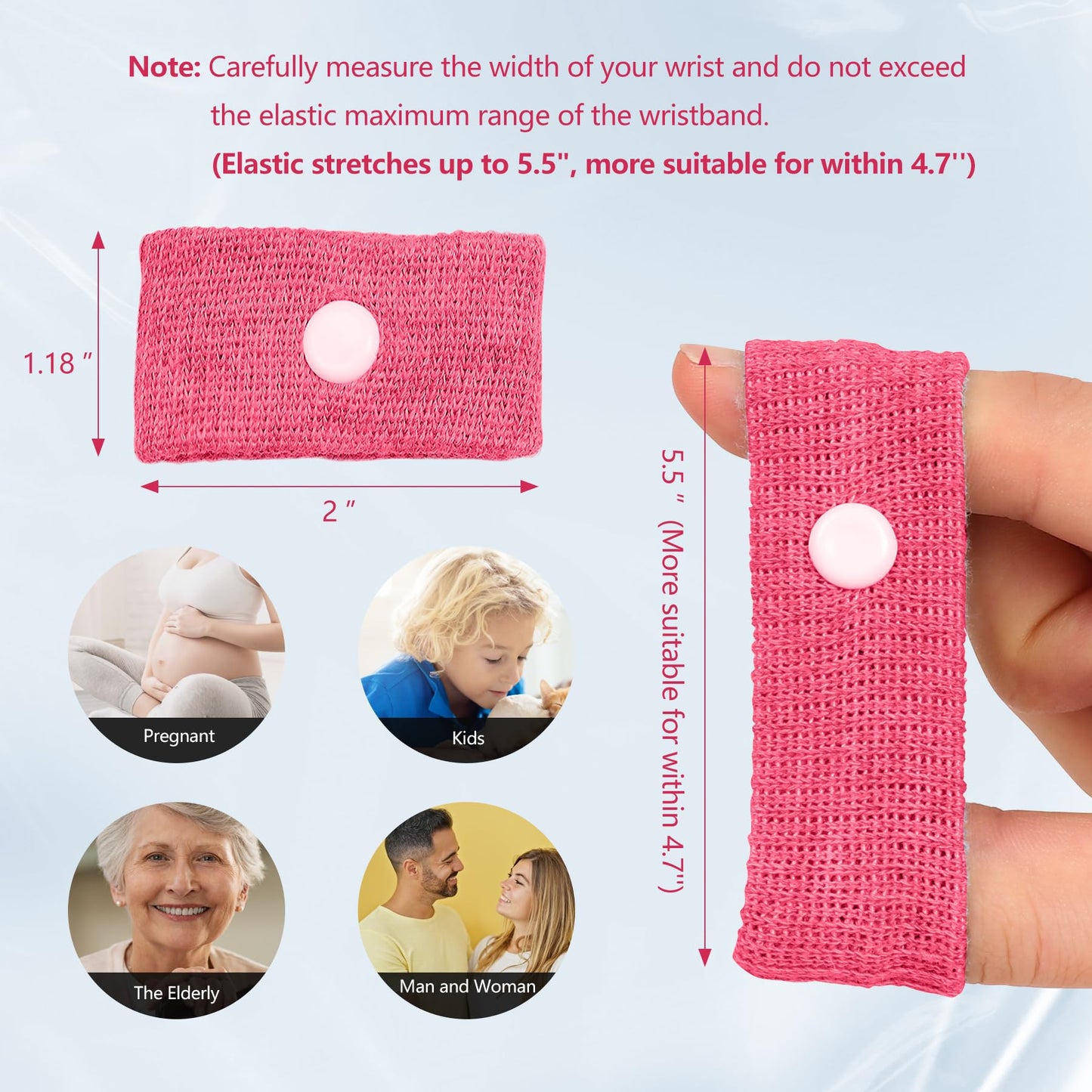 COMFYTHERA Motion Sickness Wristband — Natural Nausea Relief for Travel (6 Pairs, Multicolor)