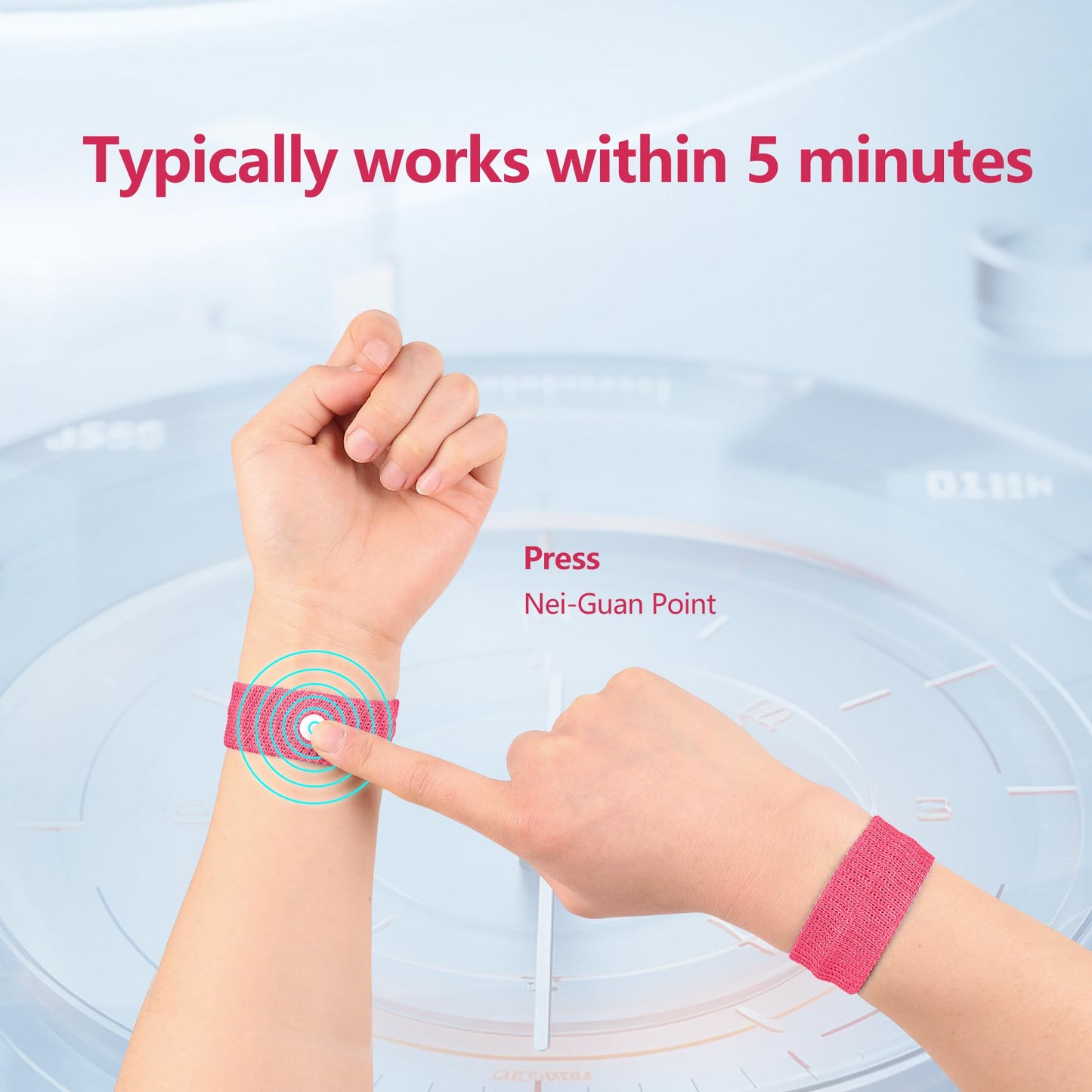 COMFYTHERA Motion Sickness Wristband — Natural Nausea Relief for Travel (6 Pairs, Multicolor)