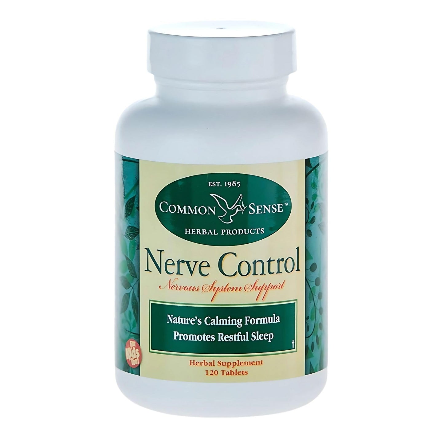 Common Sense Herbal Nerve Control: Central Nervous System Support (120 Tablets)