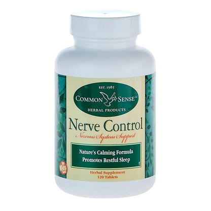 Common Sense Herbal Nerve Control: Central Nervous System Support (120 Tablets)