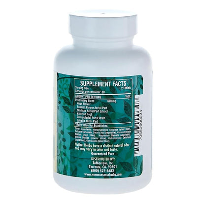 Common Sense Herbal Nerve Control: Central Nervous System Support (120 Tablets)