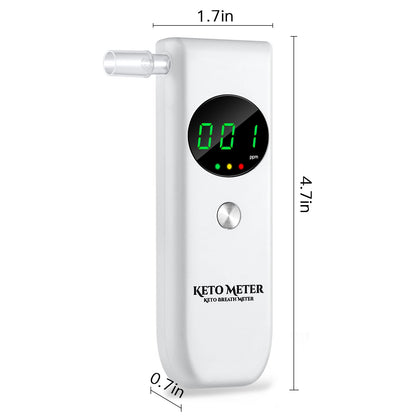 Home Ketone Breath Analyzer – Portable Ketosis Monitor with 10 Mouthpieces