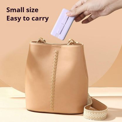 Portable Travel Dental Floss Case - Mint Green Reusable Dispenser with Mint Floss