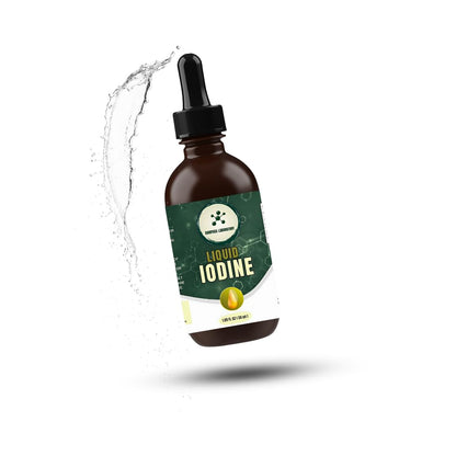 Compass Laboratory Iodine Liquid Drops – 50ml, 250mcg/Serving, High-Purity Dietary Supplement