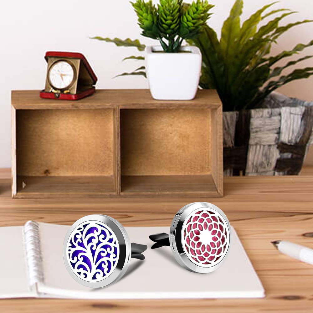 Car Diffuser Vent Clip - 2 Pack 30mm with 12 Felt Pads | Gift for Women & Men
