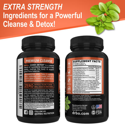Candida Cleanse Detox for Women & Men | Probiotic Kit with Oregano & Caprylic Acid
