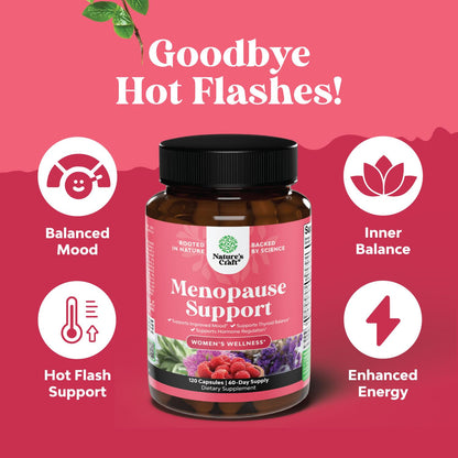 Herbal Menopause Supplement for Women | Hormone Balance & Night Sweats 120 Count