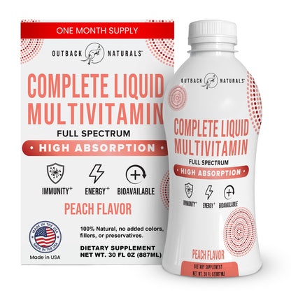 Complete Liquid Multivitamin – High Absorption Blend of Vitamins, Minerals, Amino Acids, Probiotics & Superfoods for Immune, Energy, Joint Health & More | No Sugar Added 30 Servings