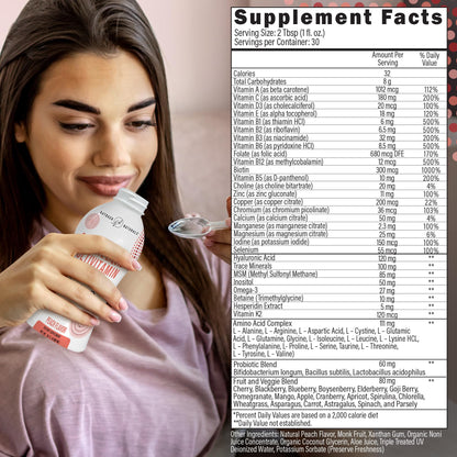 Complete Liquid Multivitamin – High Absorption Blend of Vitamins, Minerals, Amino Acids, Probiotics & Superfoods for Immune, Energy, Joint Health & More | No Sugar Added 30 Servings