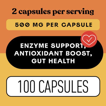 Complete Natural Organic Papaya Enzymes & Papain Capsules – 500mg, 100 Pills