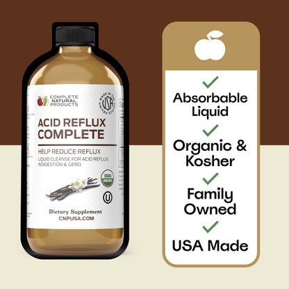 Acid Reflux Complete 16oz - Natural Organic Liquid Heartburn Relief by Complete Natural Products