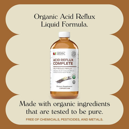 Acid Reflux Complete 16oz – Organic Liquid Heartburn Remedy (Pack of 2) | Complete Natural Products