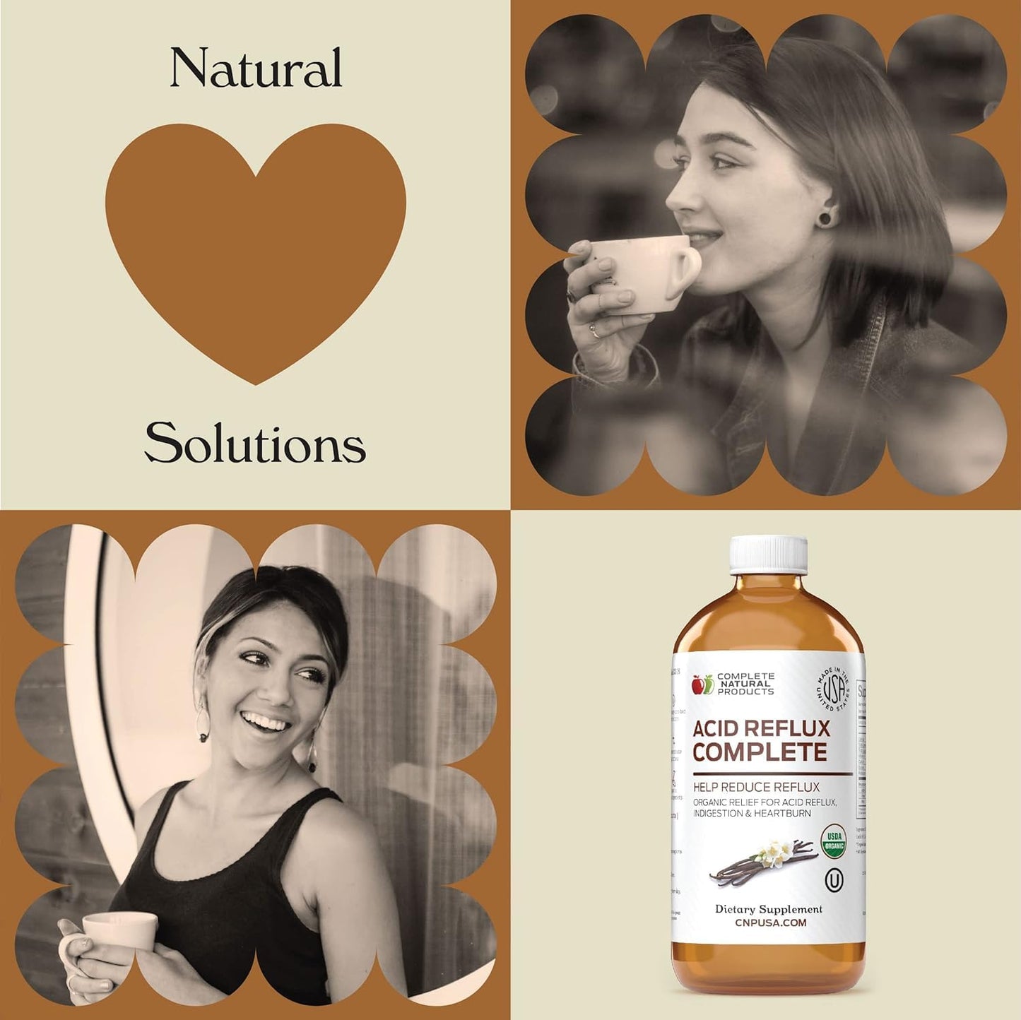 Acid Reflux Complete 16oz – Organic Liquid Heartburn Remedy (Pack of 2) | Complete Natural Products