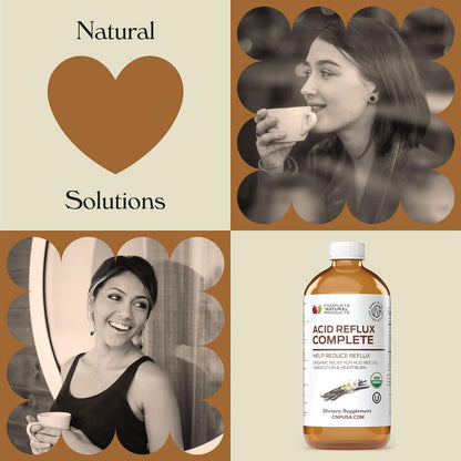 Acid Reflux Complete 16oz – Organic Liquid Heartburn Remedy (Pack of 2) | Complete Natural Products
