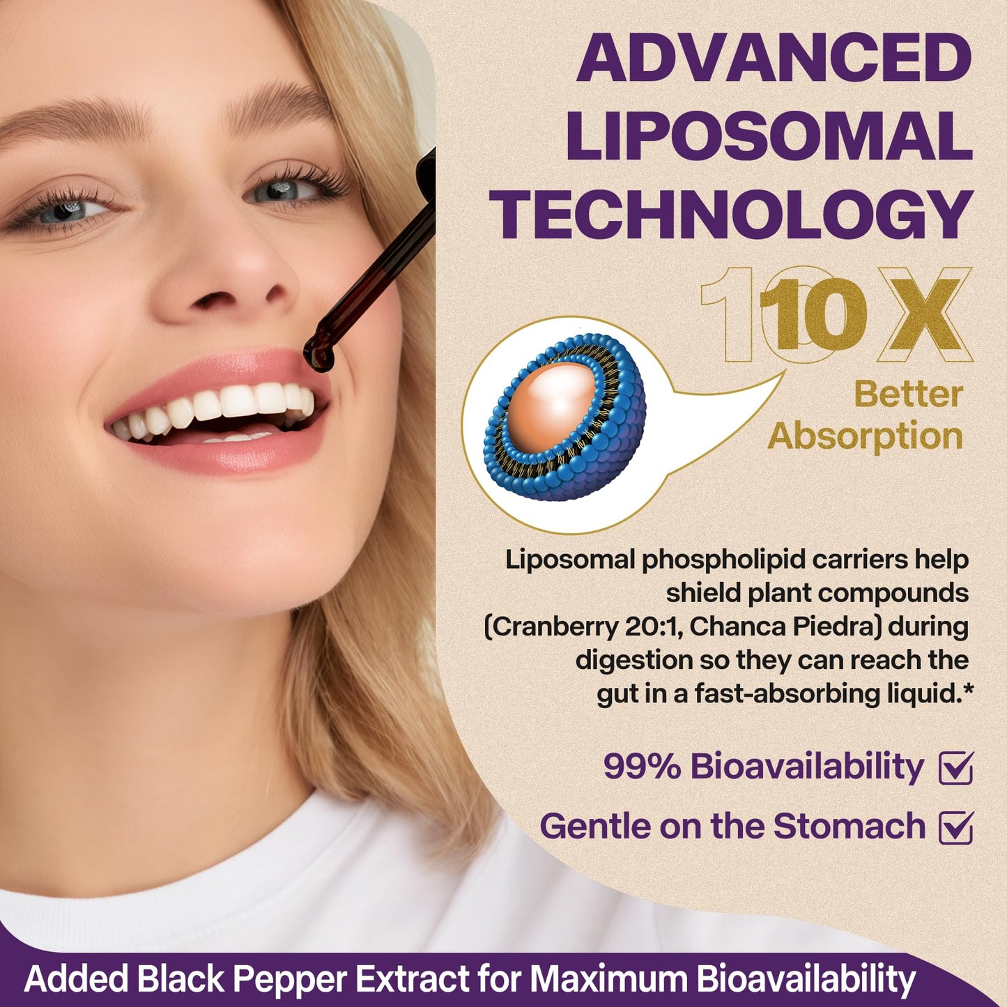 30-in-1 Kidney & Liver Detox Drops – Cranberry, Milk Thistle & Chanca Piedra | Blueberry Flavor | 1P